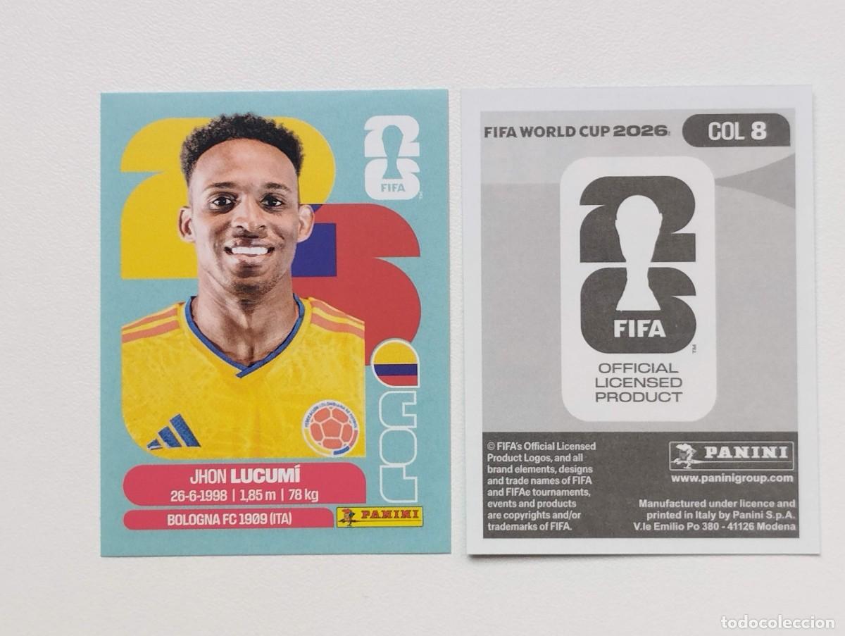 Cromos de F&uacute;tbol: CROMO STICKER WORLD CUP 2026 MUNDIAL 26 PANINI COLOMBIA COL8 COL 8 JHON LUCUMI