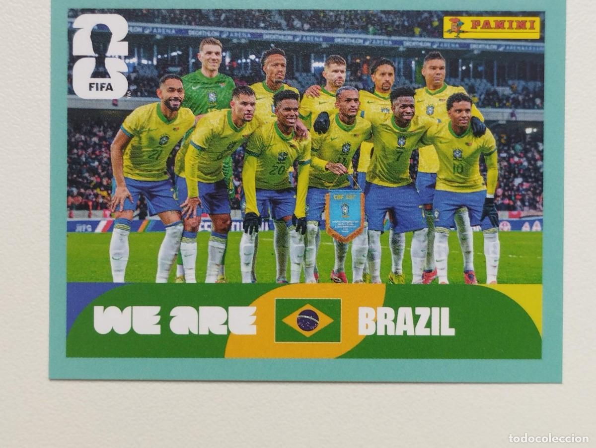 Cromos de F&uacute;tbol: CROMO STICKER WORLD CUP 2026 MUNDIAL 26 PANINI BRASIL BRA13 BRA 13 PLANTILLA ALINEACION
