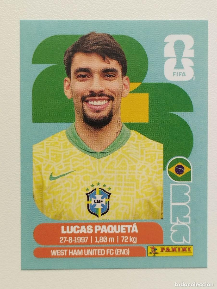 Cromos de F&uacute;tbol: CROMO STICKER WORLD CUP 2026 MUNDIAL 26 PANINI BRASIL BRA9 BRA 9 LUCAS PAQUETA