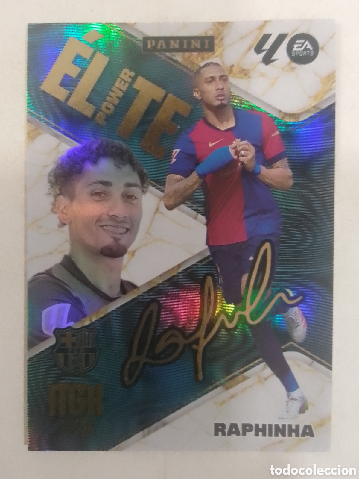 Cromos de F&uacute;tbol: Megacracks 2025/26 P 16 Raphinha &bull; F.C. Barcelona. &Eacute;LITE POWER.