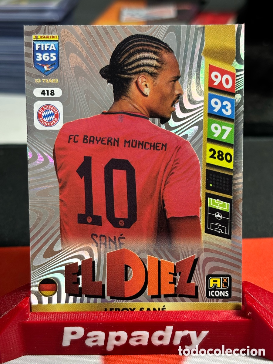 Cromos de F&uacute;tbol: Panini Leroy Sane Adrenalyn XL 2024/25 FIFA 365 El Diez Bayern Munich