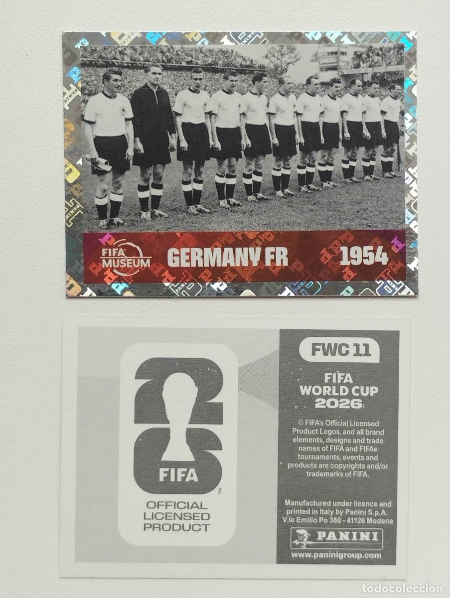 Cromos de F&uacute;tbol: CROMO STICKER WORLD CUP 2026 MUNDIAL 26 PANINI FIFA MUSEUM FWC11 FWC 11 ALEMANIA GERMANY 1954