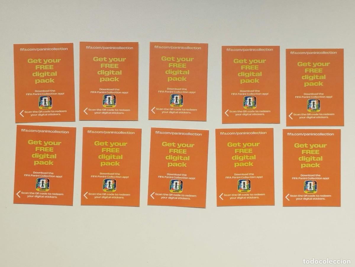 Football Stickers: WORLD CUP 2026 MUNDIAL 26 PANINI FIFA LOTE 10 CODIGOS SOBRES DIGITALES SOBRE CODIGO DIGITAL