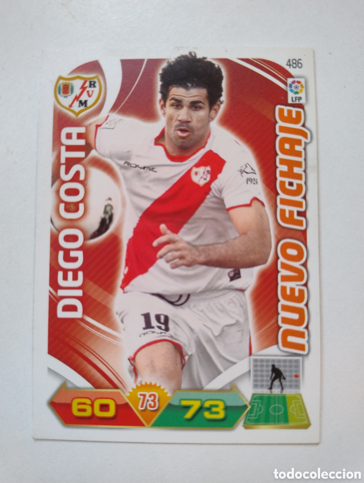 Cromos de F&uacute;tbol: 486 - Diego Costa - Rayo Vallecano - Adrenalyn XL Liga 2011 - 2012 Nuevo Fichaje