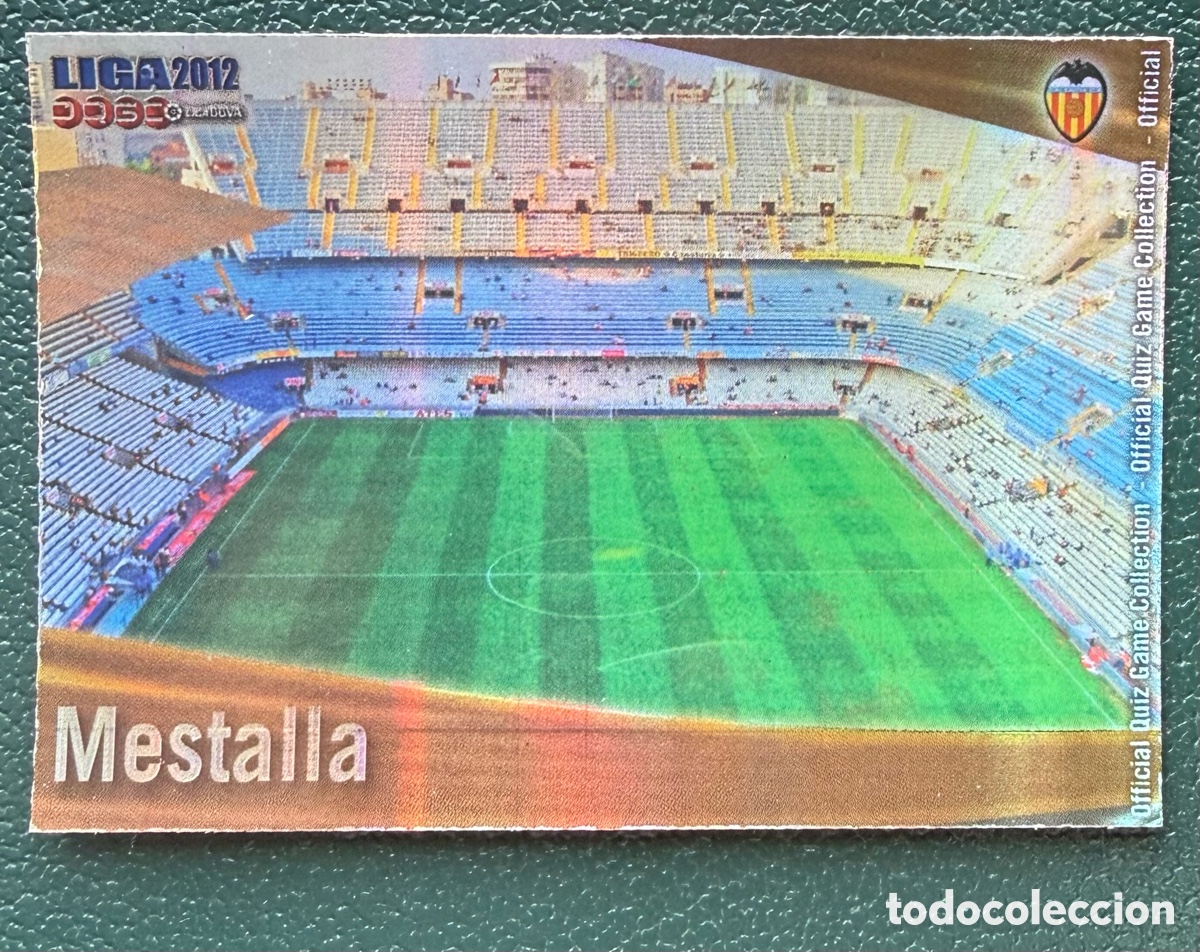 Football Stickers: 56 ESTADIO MESTALLA BRILLO RAYAS VALENCIA CF FICHAS ALBUM MUNDICROMO 2011 2012 11 12