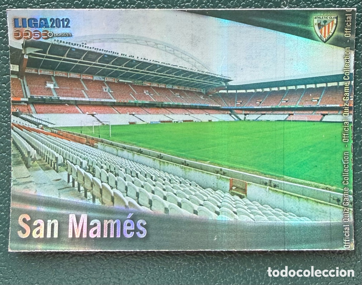 Cromos de F&uacute;tbol: 137 ESTADIO SAN MAMES BRILLO RAYAS ATHLETIC DE BILBAO FICHAS ALBUM MUNDICROMO 2011 2012 11 12