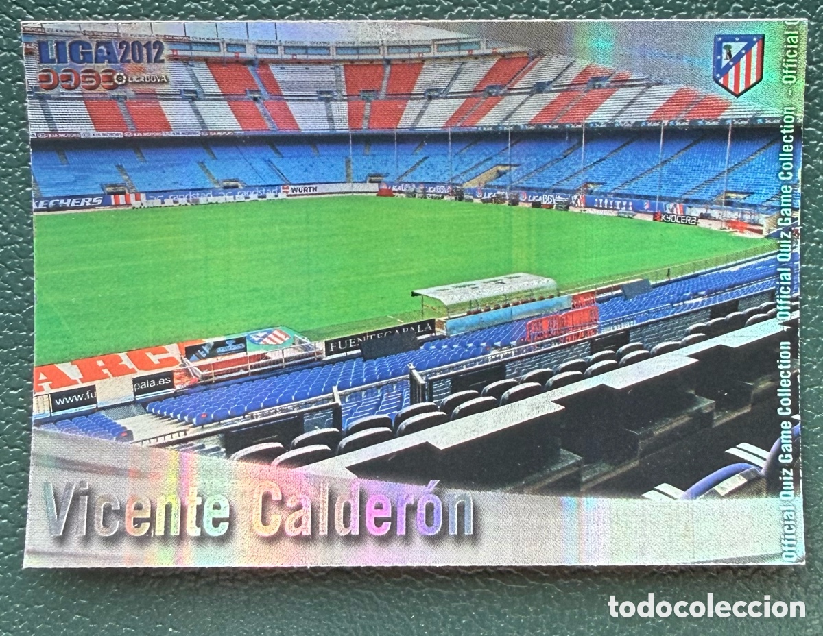 Cromos de F&uacute;tbol: 164 ESTADIO VICENTE CALDERON BRILLO RAYAS ATLETICO DE MADRID FICHAS ALBUM MUNDICROMO 2011 2012 11 12