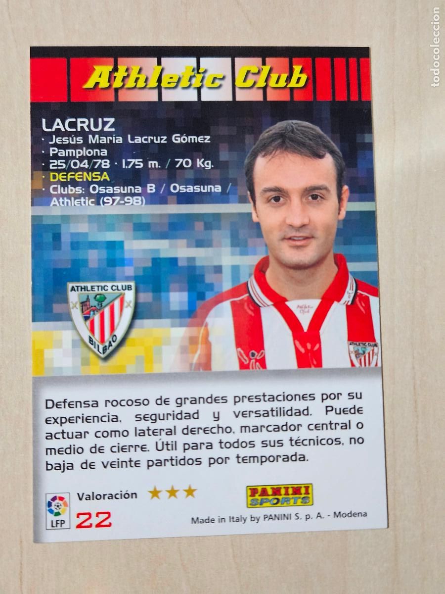 Cromos de F&uacute;tbol: CROMO N&ordm; 22 LACRUZ - MEGACRACKS 2004 05 - ATHLETIC DE BILBAO