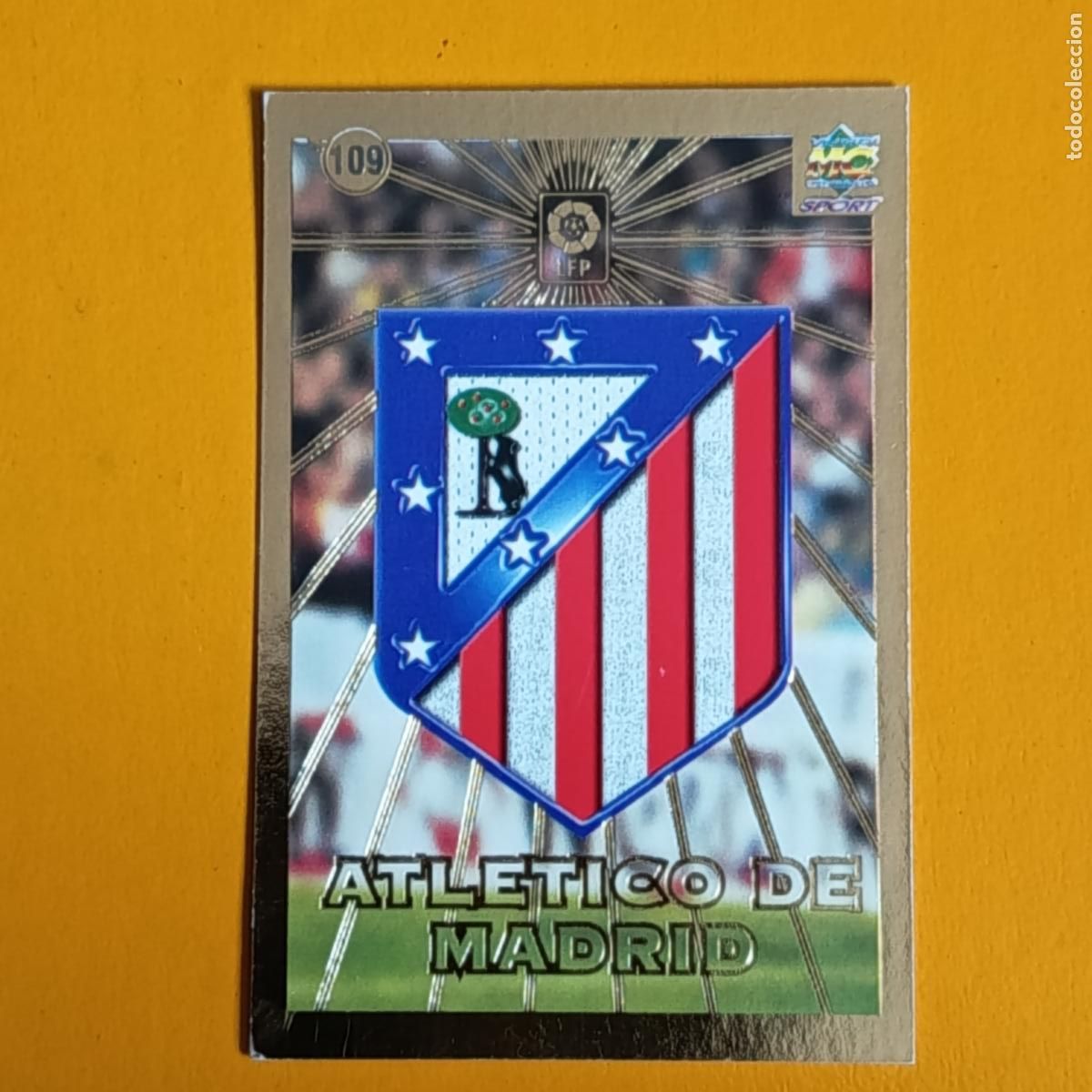 Cromos de F&uacute;tbol: 109 ESCUDO ATL&Eacute;TICO DE MADRID. LAS FICHAS DE LA LIGA 98-99. MUNDICROMO