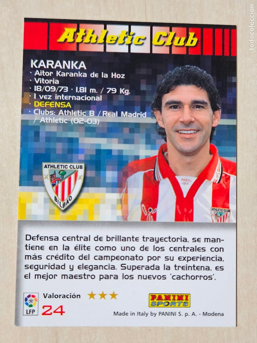 Cromos de F&uacute;tbol: CROMO N&ordm; 24 KARANKA - MEGACRACKS 2004 05 - ATHLETIC DE BILBAO