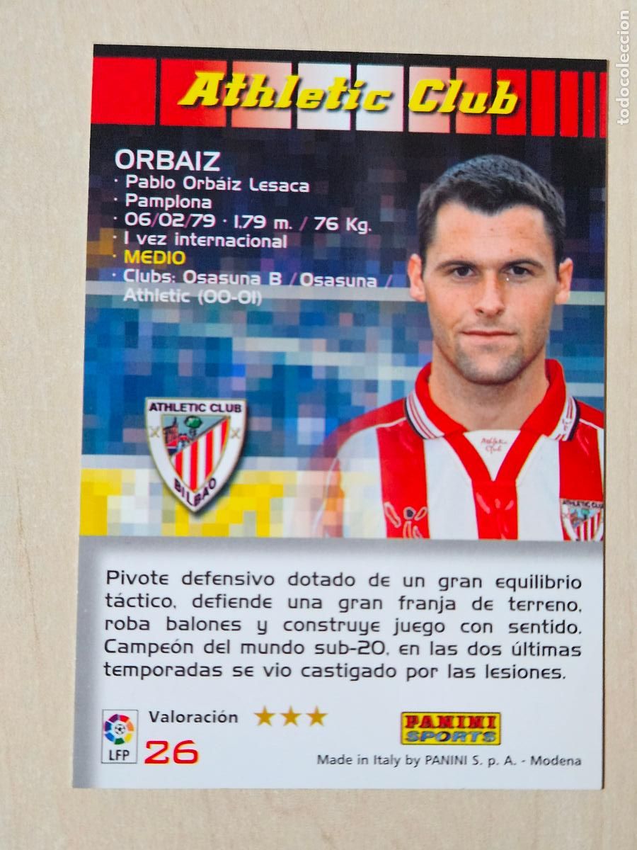 Cromos de F&uacute;tbol: CROMO N&ordm; 26 ORBAIZ - MEGACRACKS 2004 05 - ATHLETIC DE BILBAO