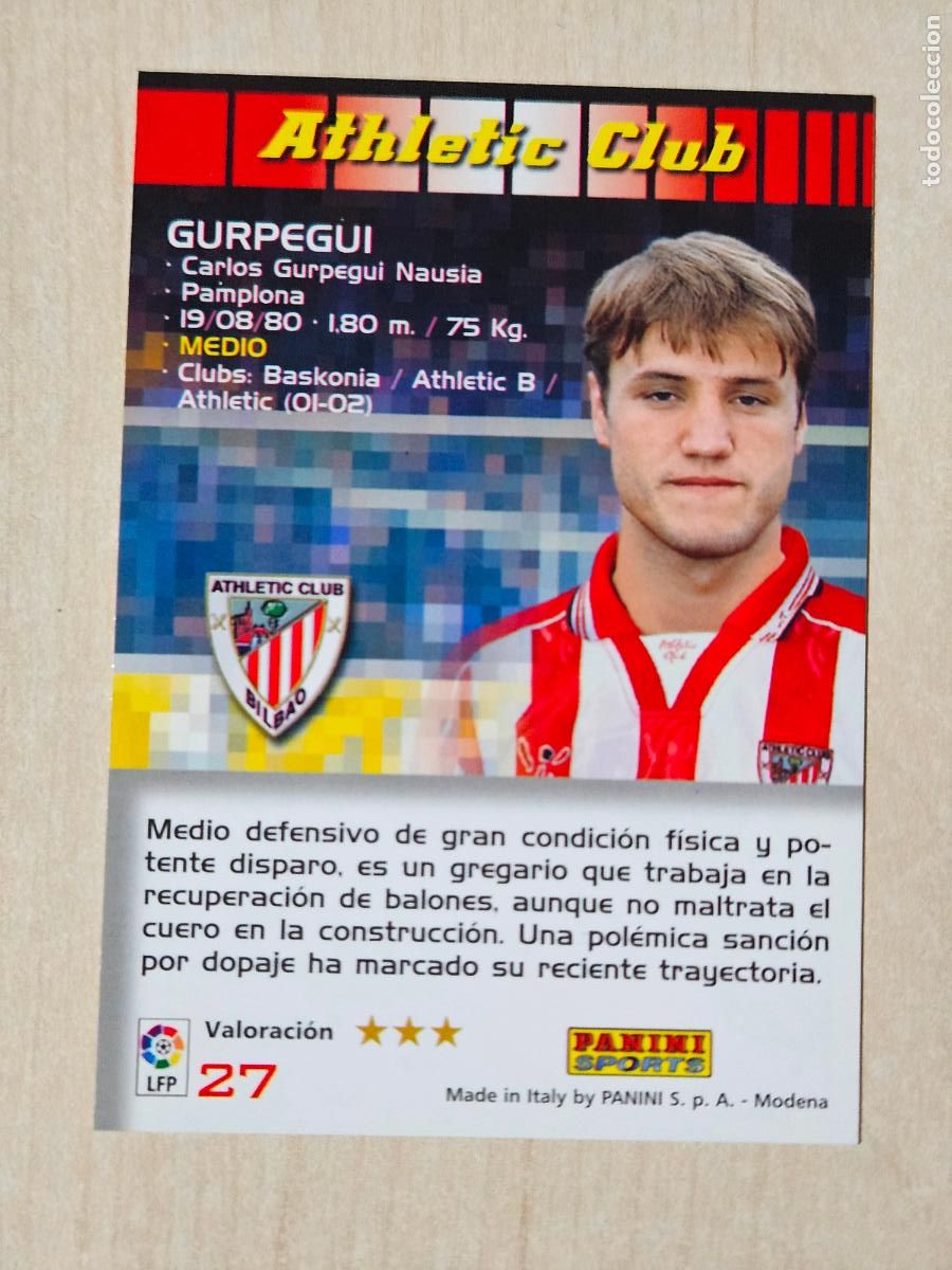 Cromos de F&uacute;tbol: CROMO N&ordm; 27 GURPEGUI - MEGACRACKS 2004 05 - ATHLETIC DE BILBAO