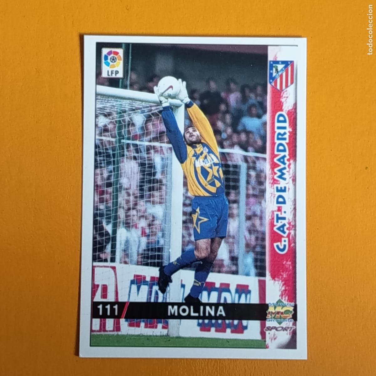 Cromos de F&uacute;tbol: 111 MOLINA. ATL&Eacute;TICO DE MADRID. LAS FICHAS DE LA LIGA 98-99. MUNDICROMO