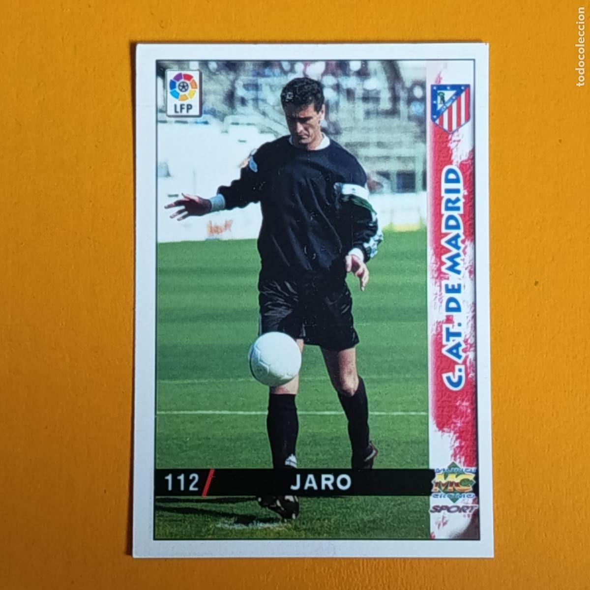 Cromos de F&uacute;tbol: 112 JARO. ATL&Eacute;TICO DE MADRID. LAS FICHAS DE LA LIGA 98-99. MUNDICROMO