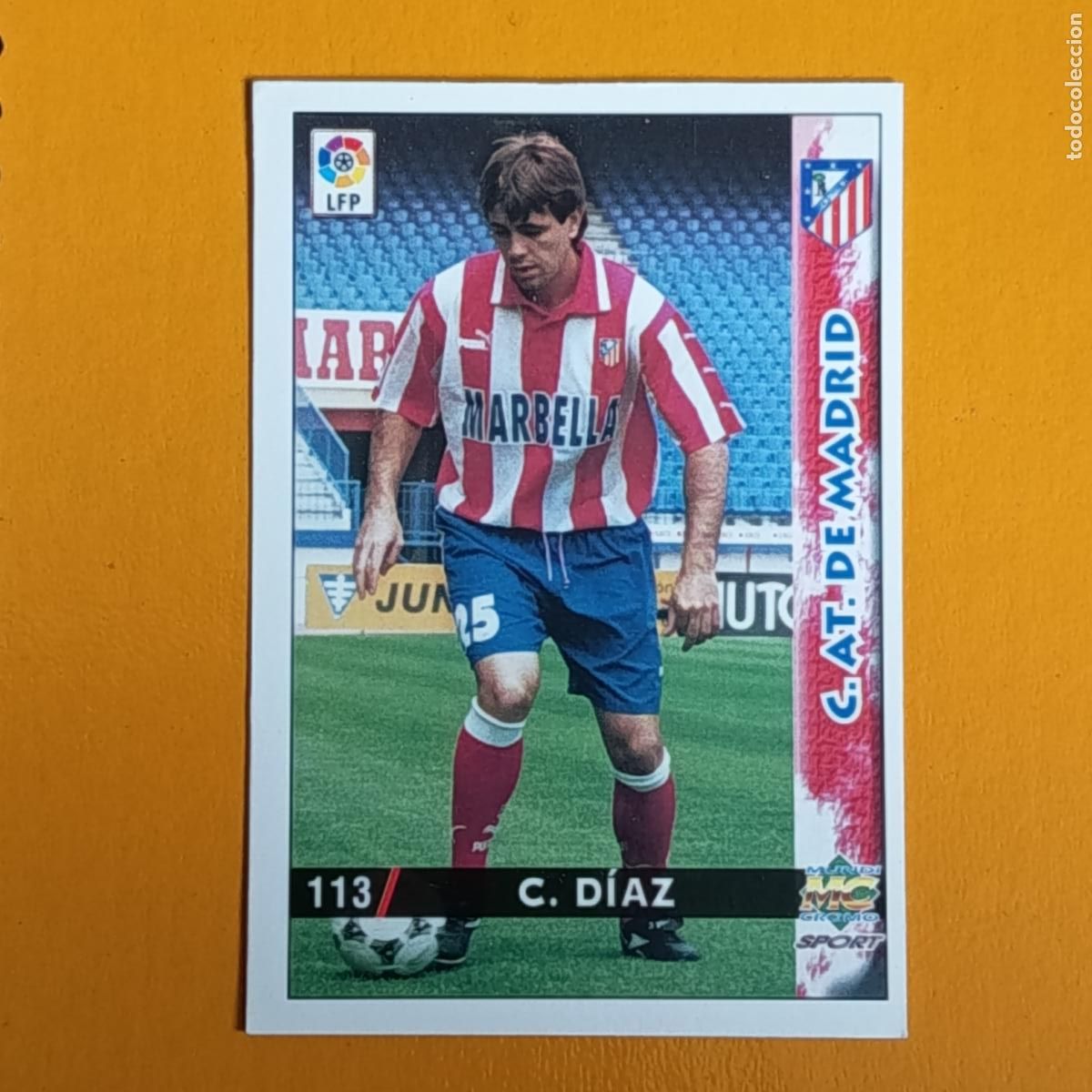 Fu&szlig;ball-Sticker: 113 CHRISTIAN D&Iacute;AZ. ATL&Eacute;TICO DE MADRID. LAS FICHAS DE LA LIGA 98-99. MUNDICROMO