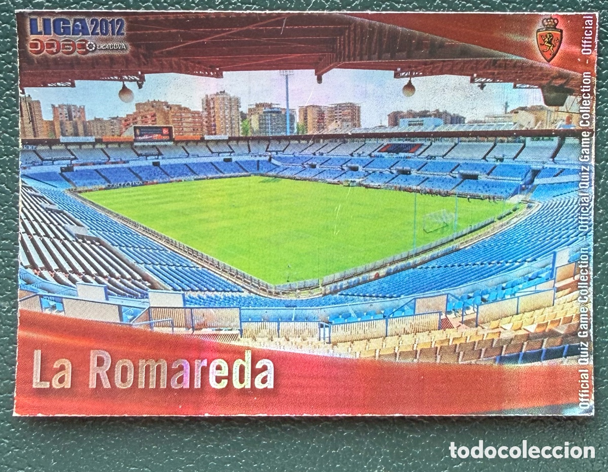 Fu&szlig;ball-Sticker: 326 ESTADIO LA ROMAREDA BRILLO RAYAS REAL ZARAGOZA FICHAS ALBUM MUNDICROMO 2011 2012 11 12