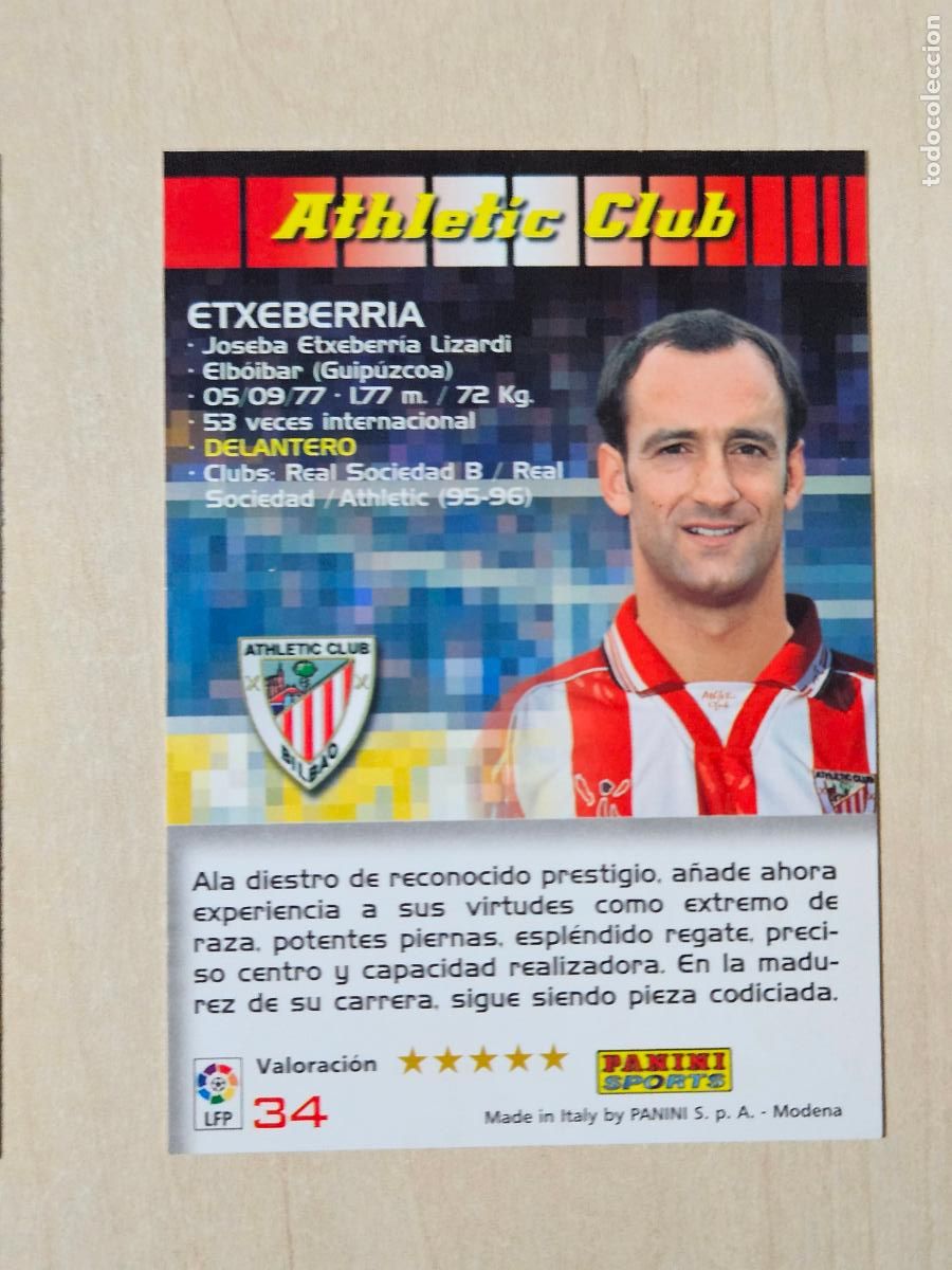 Fu&szlig;ball-Sticker: CROMO N&ordm; 34 ETXEBERRIA - MEGACRACKS 2004 05 - ATHLETIC DE BILBAO