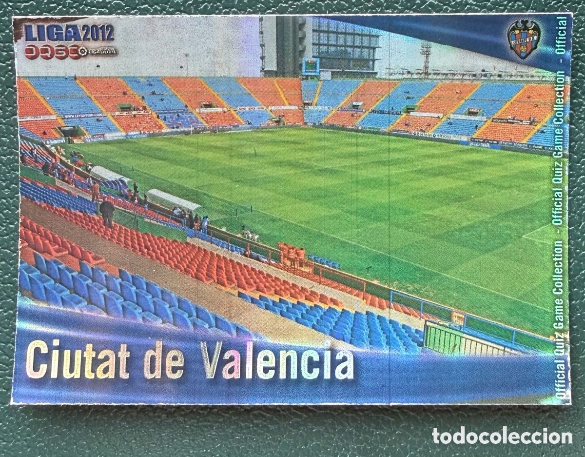 Figurine di Calcio: 353 ESTADIO CIUTAT DE VALENCIA BRILLO RAYAS LEVANTE UD FICHAS ALBUM MUNDICROMO 2011 2012 11 12