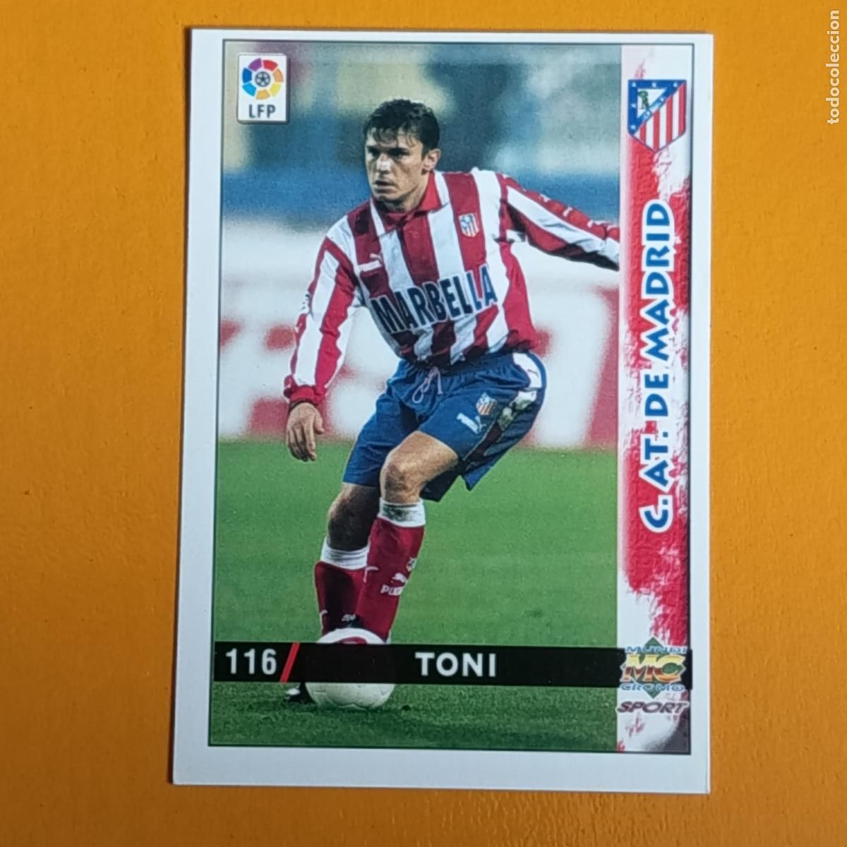 Cromos de F&uacute;tbol: 116 TONI. ATL&Eacute;TICO DE MADRID. LAS FICHAS DE LA LIGA 98-99. MUNDICROMO