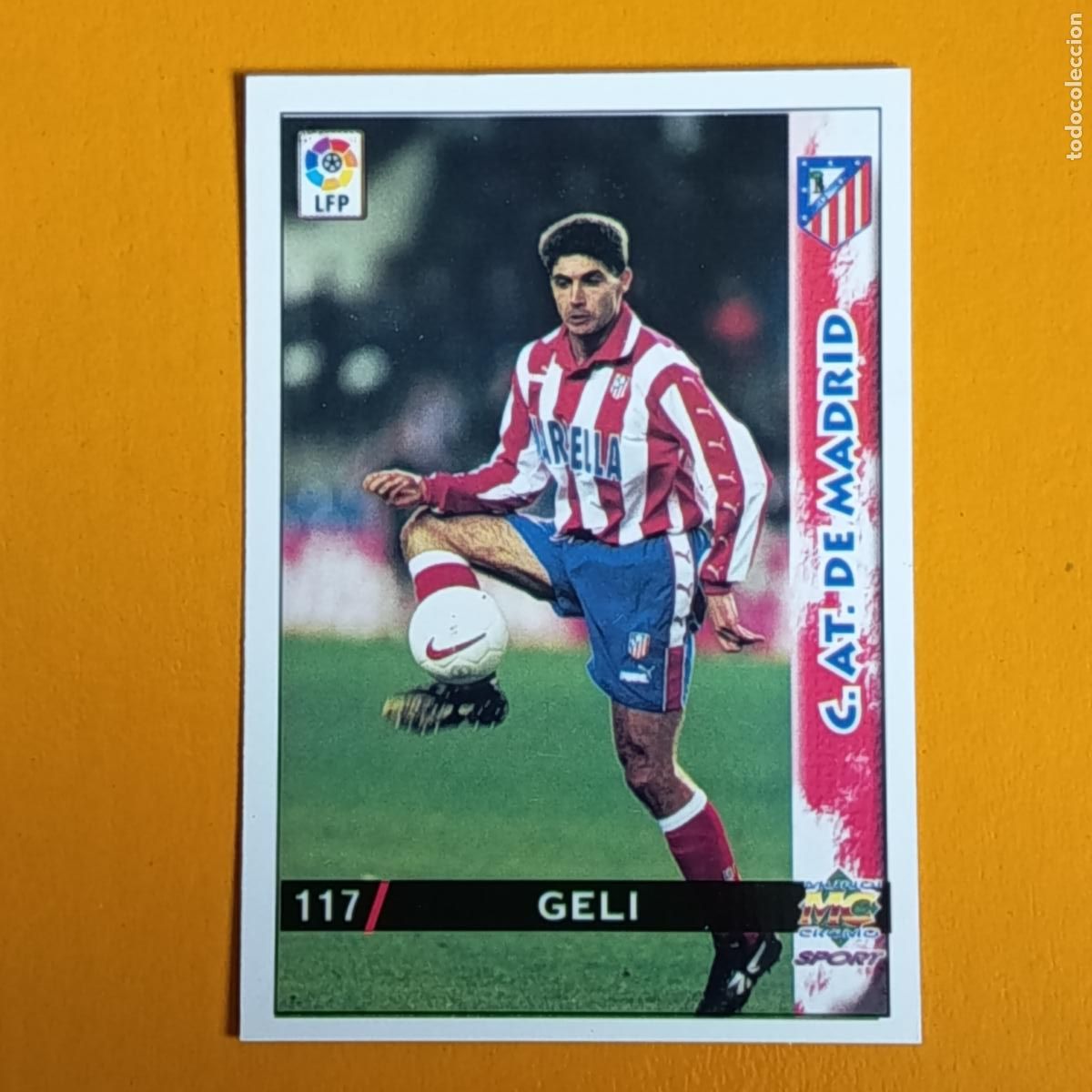 Cromos de F&uacute;tbol: 117 GELI . ATL&Eacute;TICO DE MADRID. LAS FICHAS DE LA LIGA 98-99. MUNDICROMO