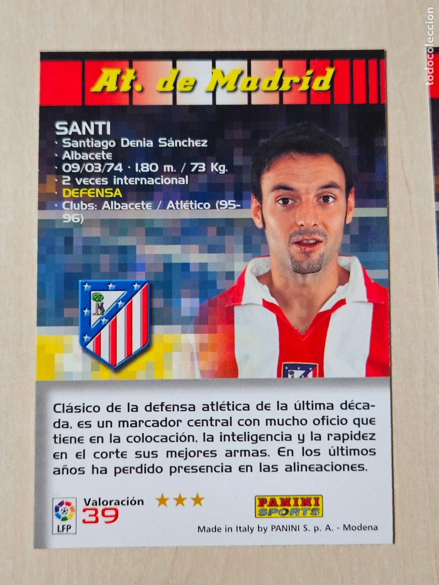 Cromos de F&uacute;tbol: CROMO N&ordm; 39 SANTI - MEGACRACKS 2004 05 - ATLETICO DE MADRID