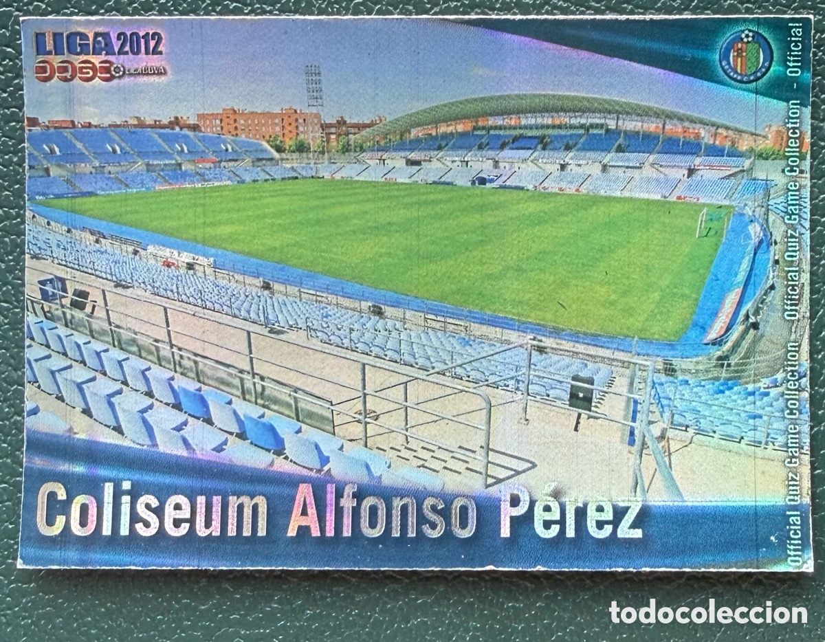 Cromos de F&uacute;tbol: 407 ESTADIO COLISEUM ALFONSO PEREZ BRILLO RAYAS GETAFE CF FICHAS ALBUM MUNDICROMO 2011 2012 11 12