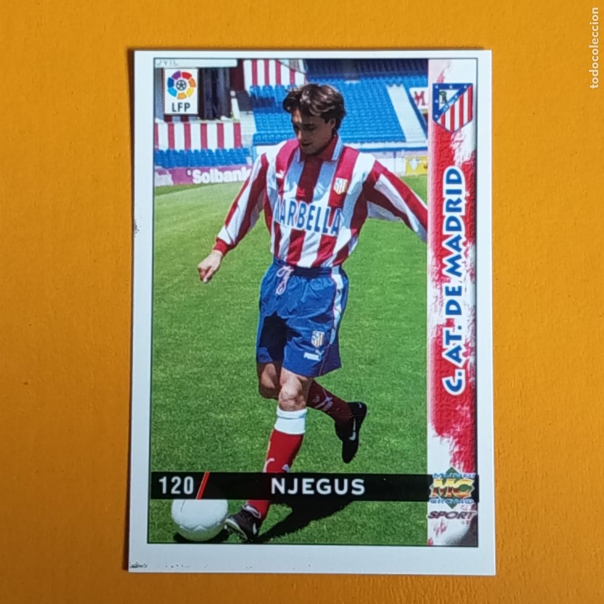 Cromos de F&uacute;tbol: 120 NJEGUS . ATL&Eacute;TICO DE MADRID. LAS FICHAS DE LA LIGA 98-99. MUNDICROMO