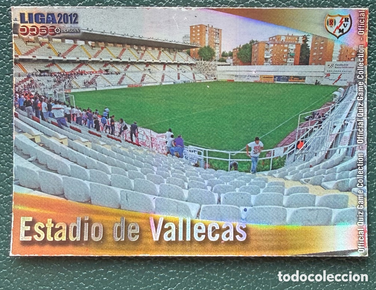 Cromos de F&uacute;tbol: 488 ESTADIO VALLECAS BRILLO RAYAS RAYO VALLECANO FICHAS ALBUM MUNDICROMO 2011 2012 11 12