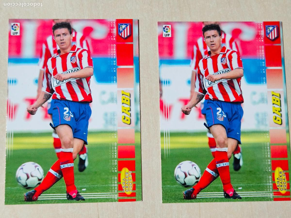 Cromos de F&uacute;tbol: CROMO N&ordm; 46 GABI - MEGACRACKS 2004 05 - ATLETICO DE MADRID DOBLE VERSION LOGO MEGAS NEGRITA Y GRIS