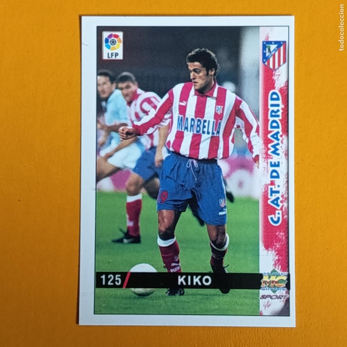 Cromos de F&uacute;tbol: 125 KIKO . ATL&Eacute;TICO DE MADRID. LAS FICHAS DE LA LIGA 98-99. MUNDICROMO