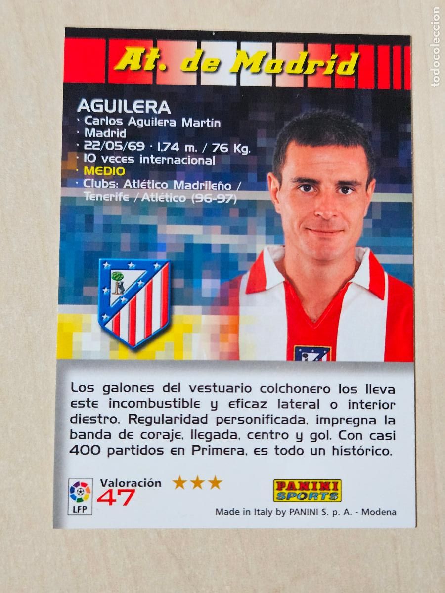 Cromos de F&uacute;tbol: CROMO N&ordm; 47 AGUILERA - MEGACRACKS 2004 05 - ATLETICO DE MADRID