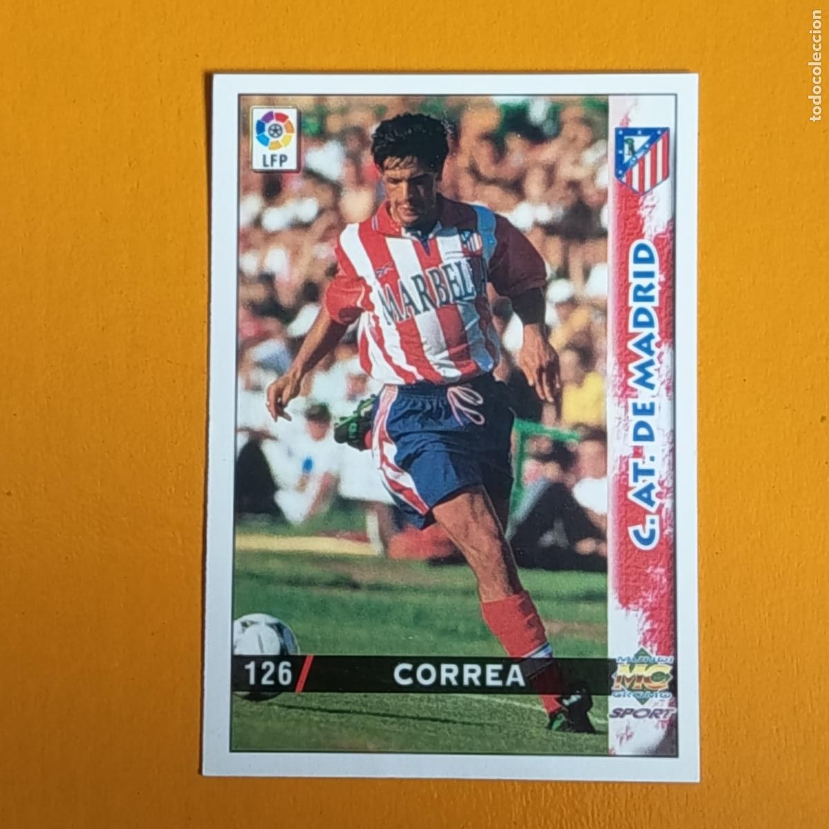 Cromos de F&uacute;tbol: 126 CORREA. ATL&Eacute;TICO DE MADRID. LAS FICHAS DE LA LIGA 98-99. MUNDICROMO