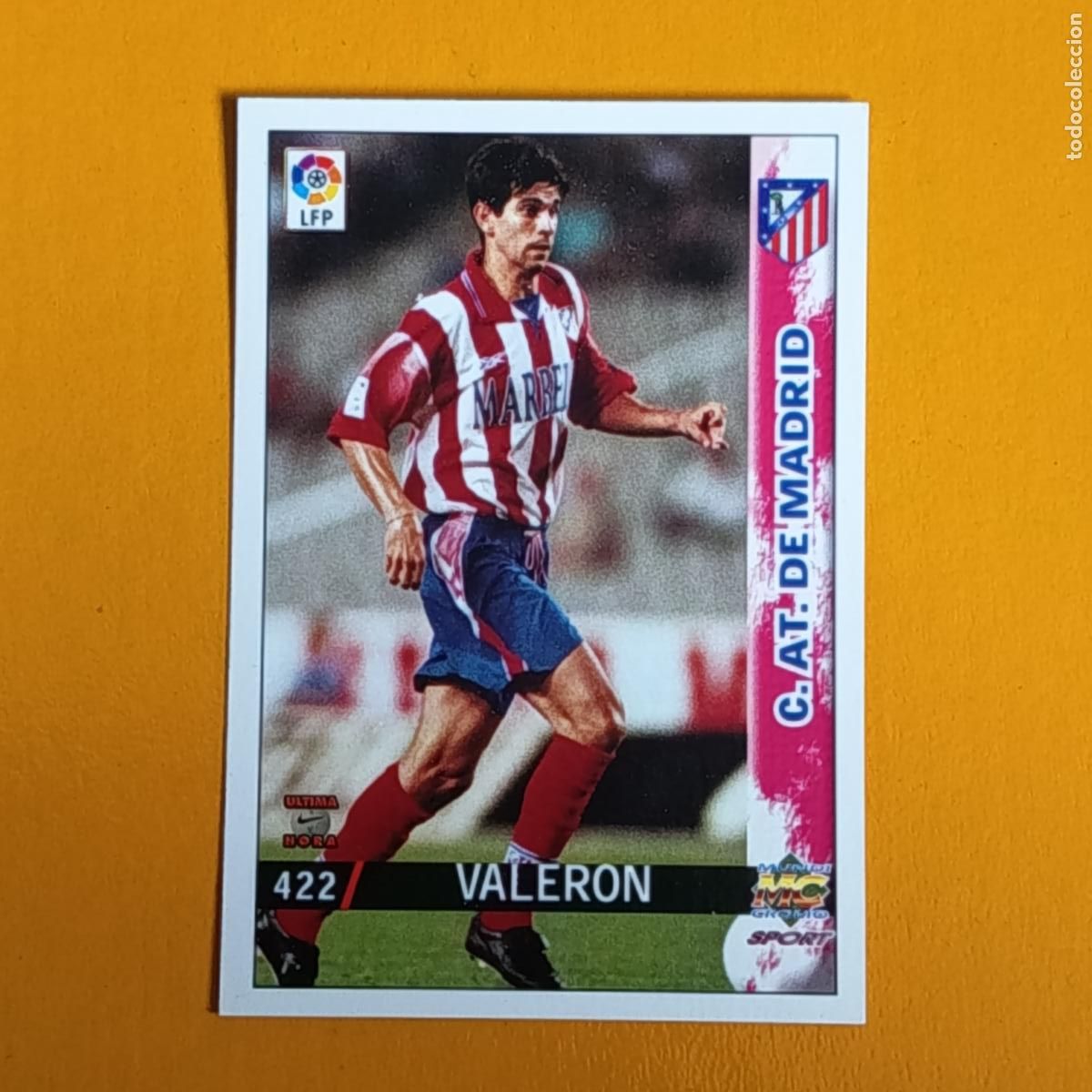 Cromos de F&uacute;tbol: 422 VALER&Oacute;N. ATL&Eacute;TICO DE MADRID. LAS FICHAS DE LA LIGA 98-99. MUNDICROMO