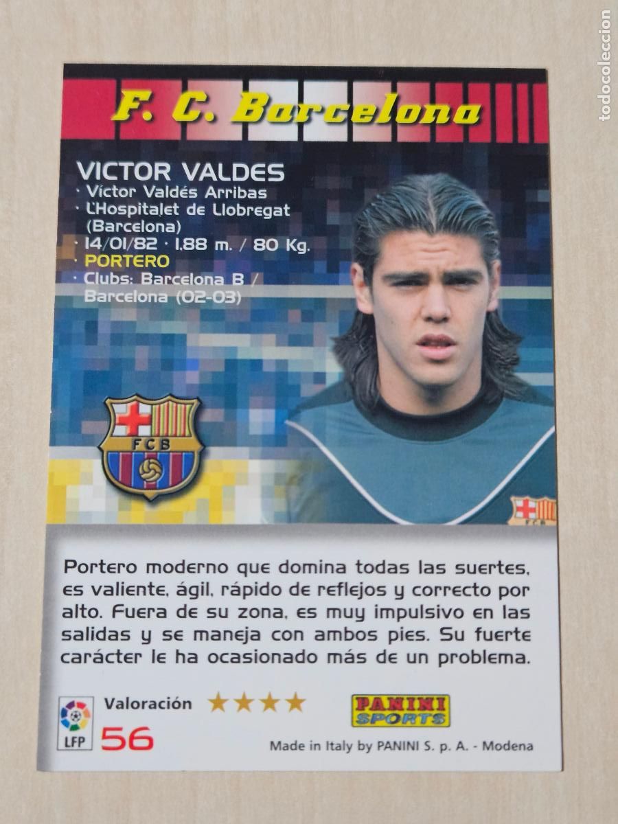 Cromos de F&uacute;tbol: CROMO N&ordm; 56 VICTOR VALDES - MEGACRACKS 2004 05 - BARCELONA