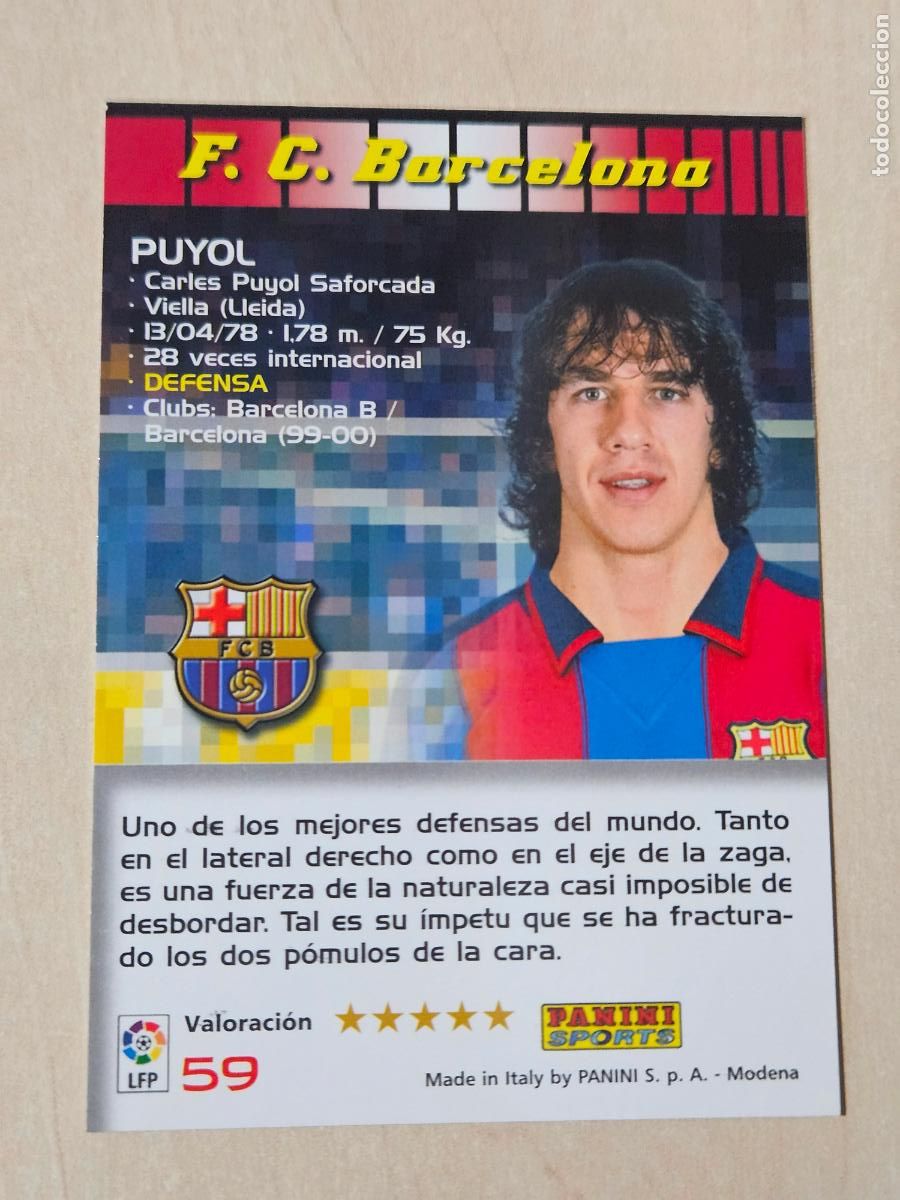 Cromos de F&uacute;tbol: CROMO N&ordm; 59 PUYOL - MEGACRACKS 2004 05 - BARCELONA