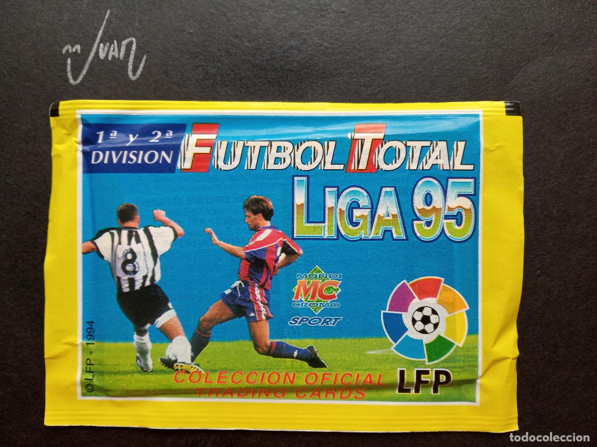 Cromos de F&uacute;tbol: SOBRE SIN ABRIR FUTBOL TOTAL ⚽ MUNDICROMO &reg; 1994 1995 LIGA 94 95 ROOKIE RAUL REAL MADRID ? BARCELONA