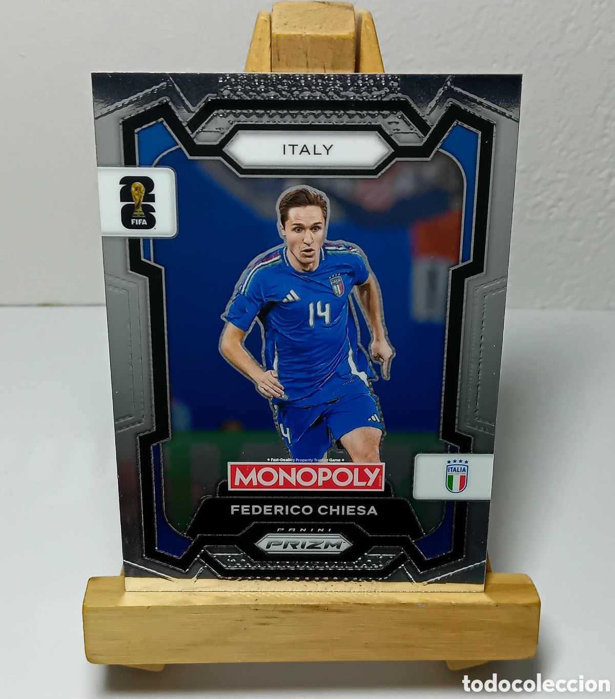 Cromos de F&uacute;tbol: FEDERICO CHIESA 2026 ITALIA MONOPOLY PRIZM PANINI N&deg;35.