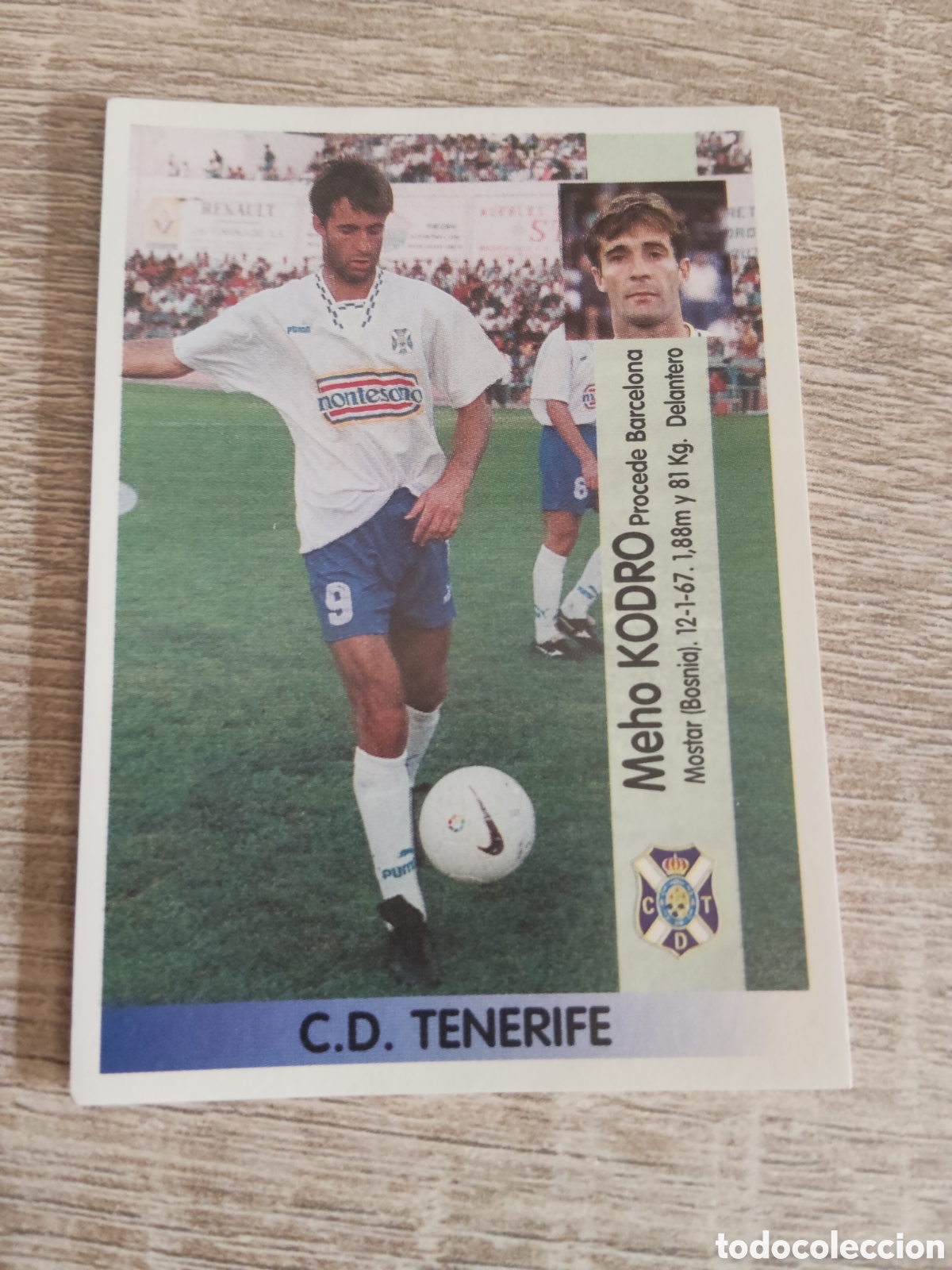 Cromos de F&uacute;tbol: Panini liga 1996 1997 96 97 77 A Kodro coloca Tenerife