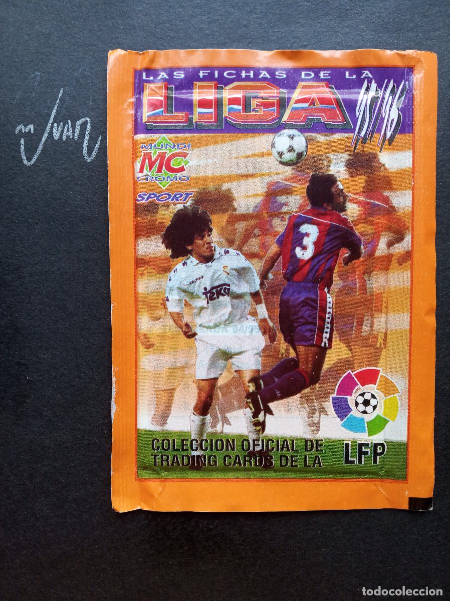 Cromos de F&uacute;tbol: SOBRE SIN ABRIR SPORT ⚽ MUNDICROMO &reg; 1995 1996 LIGA 95 96 ROOKIE FIGO FC BARCELONA ? RAUL MADRID