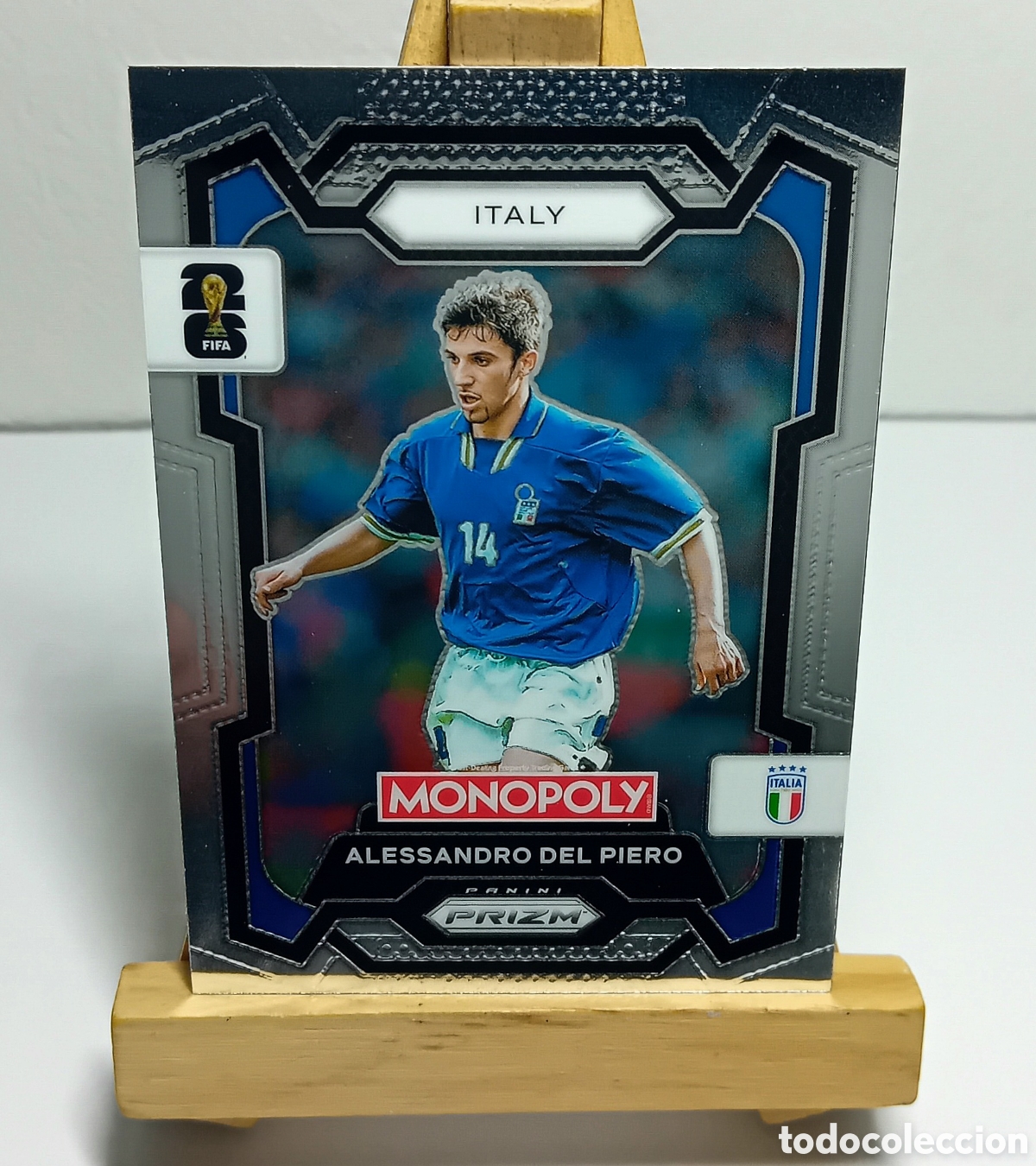 Cromos de F&uacute;tbol: ALESSANDRO DEL PIERO 2026 ITALIA MONOPOLY PRIZM PANINI N&deg;39.