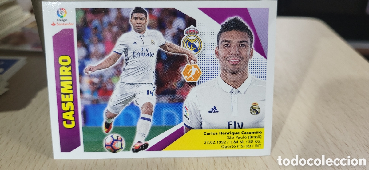 Cromos de F&uacute;tbol: CASEMIRO REAL MADRID CROMO N&ordm; 8 LIGA ESTE 2017-2018 17 18 PANINI