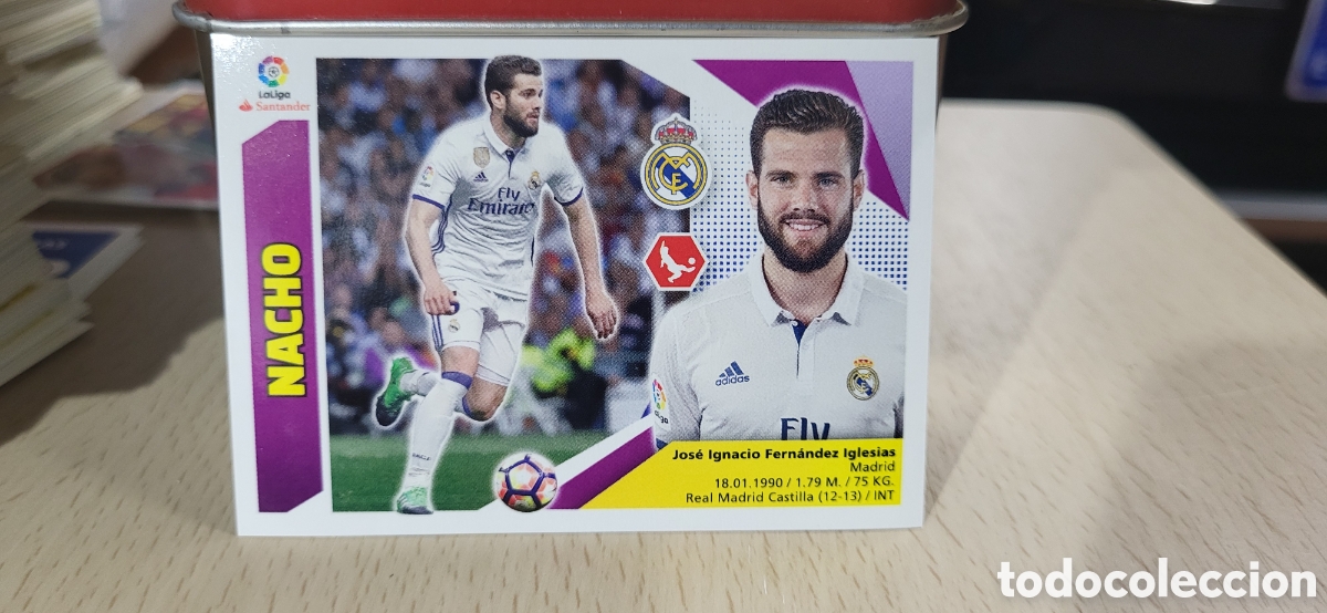 Cromos de F&uacute;tbol: NACHO REAL MADRID CROMO N&ordm; 4B LIGA ESTE 2017-2018 17 18 PANINI
