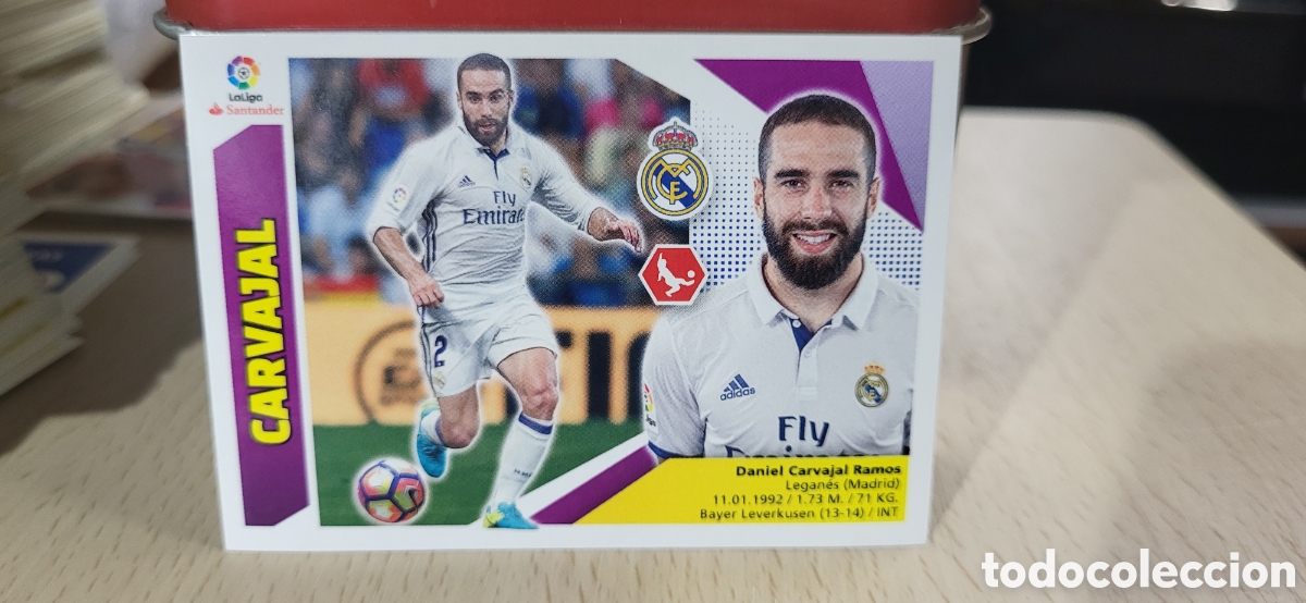 Cromos de F&uacute;tbol: CARVAJAL REAL MADRID CROMO N&ordm; 3 LIGA ESTE 2017-2018 17 18 PANINI