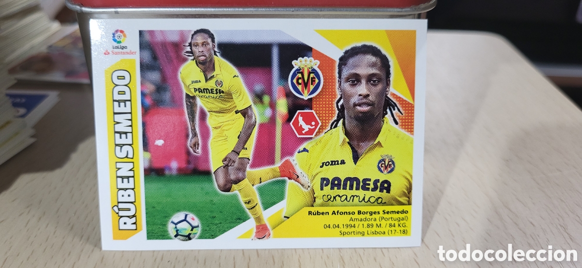 Fu&szlig;ball-Sticker: RUBEN SEMEDO VILLARREAL CROMO N&ordm; 2 ULTIMOS FICHAJES LIGA ESTE 2017-2018 17 18 PANINI
