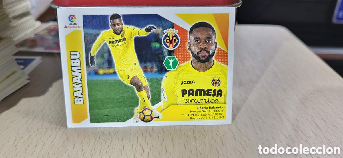 Football Stickers: BAKAMBU VILLARREAL CROMO N&ordm; 14 LIGA ESTE 2017-2018 17 18 PANINI