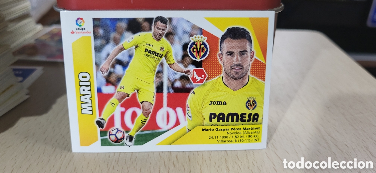 Cromos de F&uacute;tbol: MARIO VILLARREAL CROMO N&ordm; 3 LIGA ESTE 2017-2018 17 18 PANINI