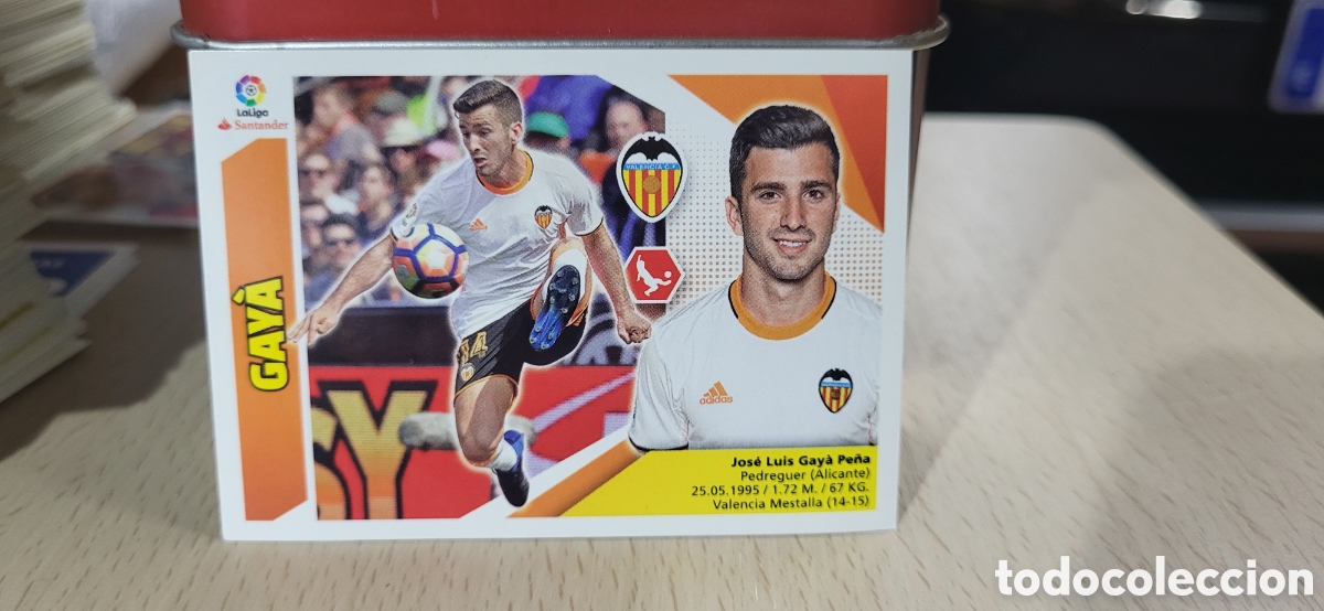 Cartes &agrave; collectionner de Football: GAYA VALENCIA CROMO N&ordm; 7 LIGA ESTE 2017-2018 17 18 PANINI