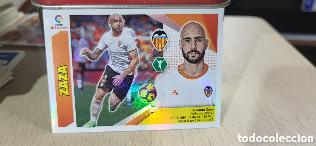 Cromos de Futebol: ZAZA VALENCIA CROMO N&ordm; 16 LIGA ESTE 2017-2018 17 18 PANINI