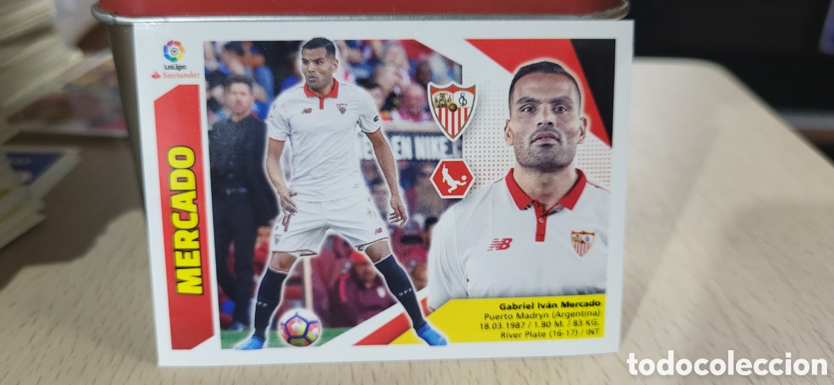 Figurine di Calcio: MERCADO SEVILLA CROMO N&ordm; 3 LIGA ESTE 2017-2018 17 18 PANINI