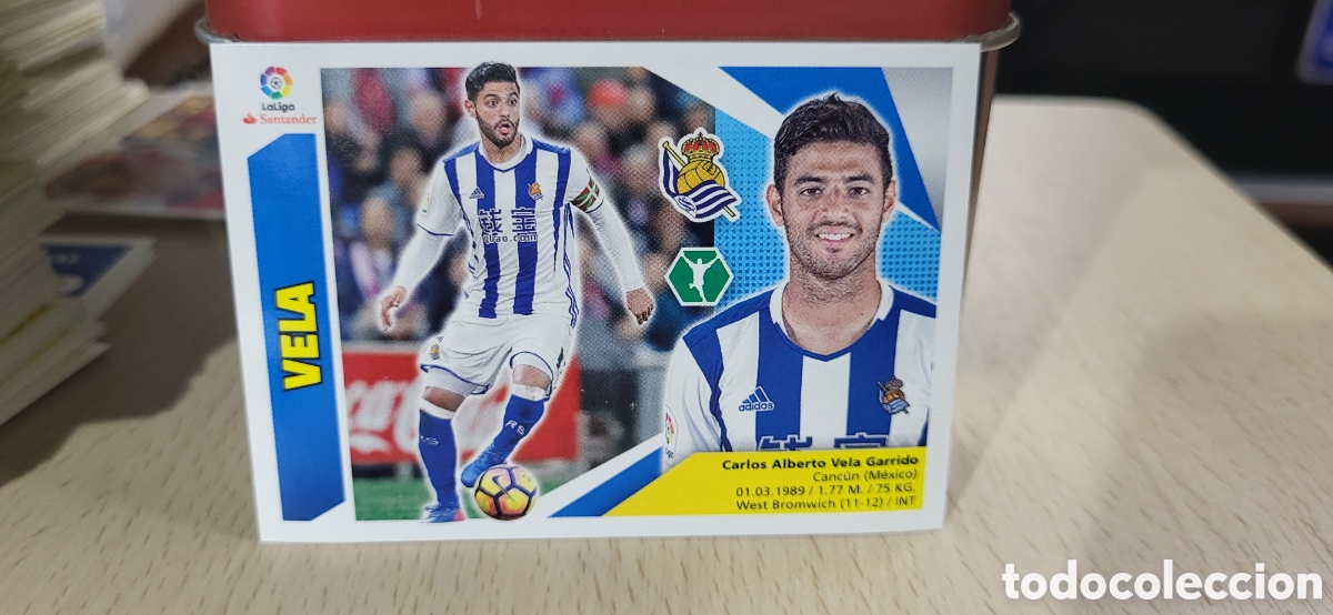 Fu&szlig;ball-Sticker: VELA REAL SOCIEDAD CROMO N&ordm; 14 LIGA ESTE 2017-2018 17 18 PANINI